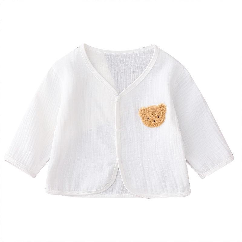 Детский легкий кардиган в корейском стиле с мишкой - Дышащий, удобный марлевый дизайн