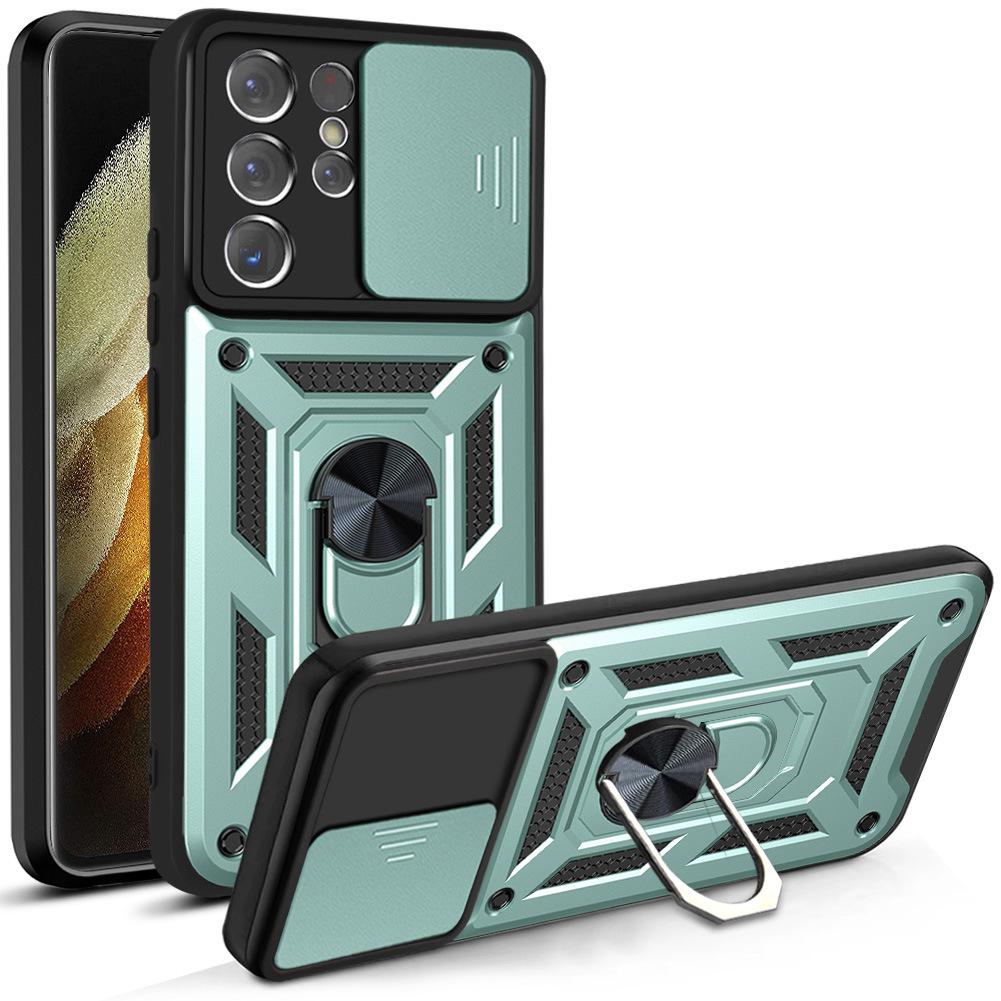Чехол для Samsung Galaxy S21 Ultra S 21 Plus S21 FE, защитный автомобильный держатель для объектива камеры, магнитная броня, противоударный чехол-бампер