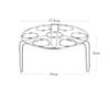 Stainless Steel Steamed Egg Rack Household Three-Legged Kitchen  Water-Proof Multi-Function 7 Holes Round Heat Insulation Rack