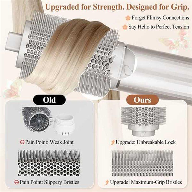 LITE-Long Barrels Curling And Upgraded Large Round Volumizing Brush For Shark Flexstyle HD400 Hair Attachment
