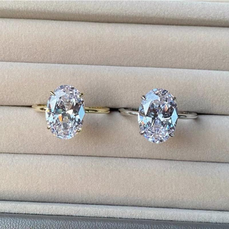 Wind Wedding High Luxury Oval Zircon Series Women's Ring High Versatile Design Ring