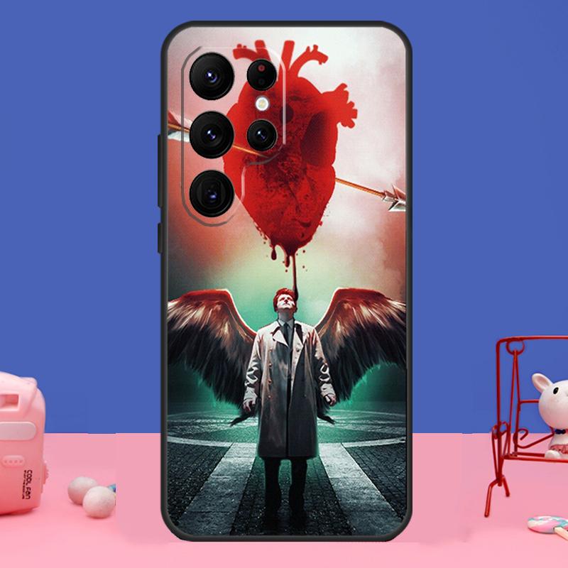 Чехол Angel Castiel Supernatural для Samsung Galaxy S23 S24 Ultra S21 S22 Plus Note 20 Note 10 S8 S9 S10 S20 FE