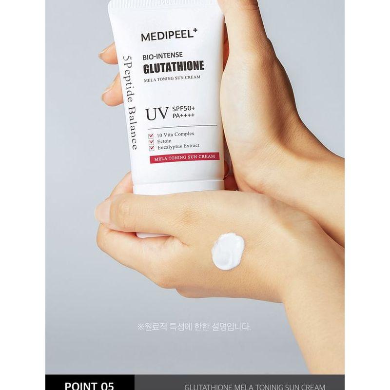 MEDIPEEL - Био-интенсивный солнцезащитный крем с глутатионом для тонизирования кожи