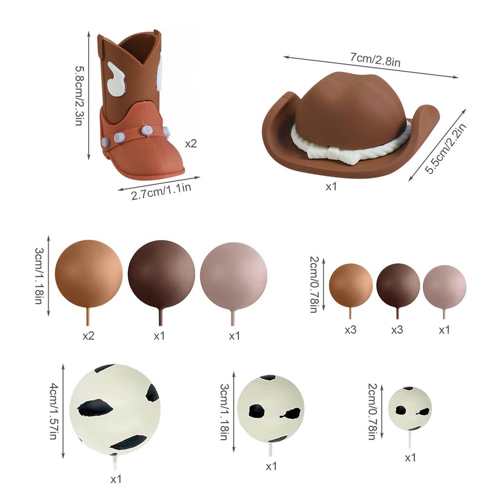 Cowboy Cake Decorations Cowboy Themed Party Decorations Cowboy Hat Boots Disco Ball Cake Topper for Western Birthday Party