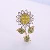 High -End Exquisite Cute Sunflower Micro Zircon Brooch European And American Popular Sunflower Clothes Accessories