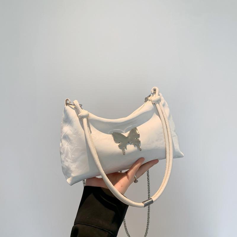 Chic Small Designer Shoulder Bag For Women In Black Pink White Blue With Bow