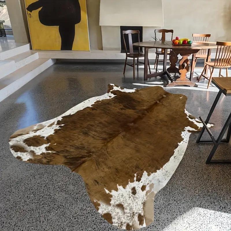 Имитация животной коровьей шкуры Высококачественный европейский и американский имитационный кашемир Замшевая основа Домашний ковер
