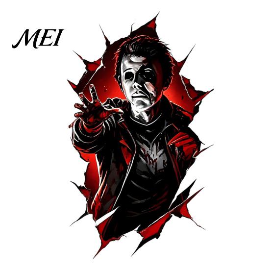 Decorative Stickers for Doors Horror Zombie Wall Decal, PVC Tearing Halloween Window Clings Indoor Holiday Decor Glass, Waterproof Removable