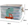 Boîte de rangement pliable - DINO - Poignées - Toile de coton doublée - Grande capacité