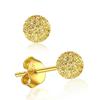 [ChicSilver] ball piercing ladies Leave it on gold k18 gold round ball earrings 3mm simple accessories