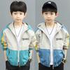Handsome Teenager Boys Hoodies Fashion Splicing Style Coat For Kids 3-12 Years Children Windbreaker Jacket