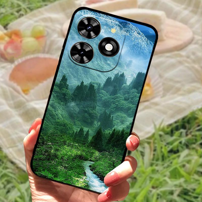 Для Tecno Spark 20 20C Чехол-бампер Силиконовый Мягкий Мраморный Черный Funda Coque для Tecno Spark 20 Pro Защитные Чехлы Spark20