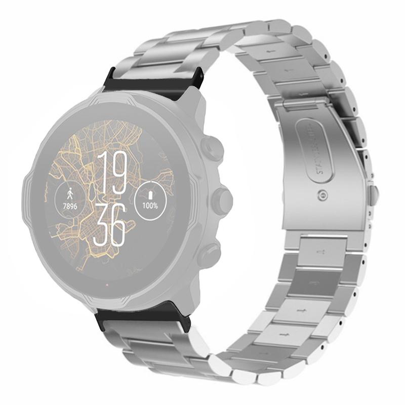Для Suunto Spartan Sport Wrist HR Baro/Suunto 7 Ремешок для смарт-часов 3-звенный 24 мм стальной браслет