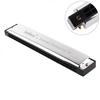 Silver 24 Holes 8K Titanium Harmonica Tremolo Tone KeyC Harp Mouth Organ Musical Instruments