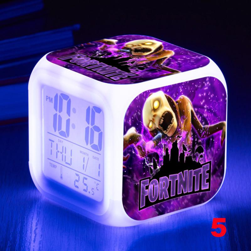 Мультяшный Умный Светящийся Будильник с Календарем и Термометром, Большой Светодиодный Экран для Спальни