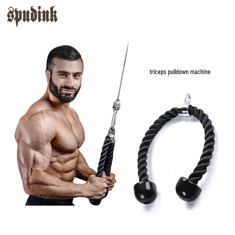 Triceps & Biceps Pulldown Rope - Single/Double Head for Lat Pulldown & Cable Machine Workouts