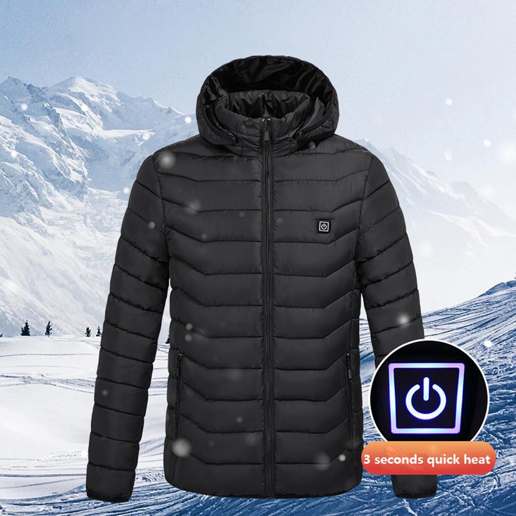 USB электрический с подогревом куртка с капюшоном с подогревом жилет зимний теплый мужской