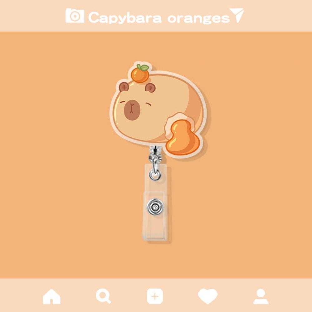 Cartoon Animal Cartoon Retractable Badge Reel Dumplings Cute Bunny ID Holder Hospital Supplies