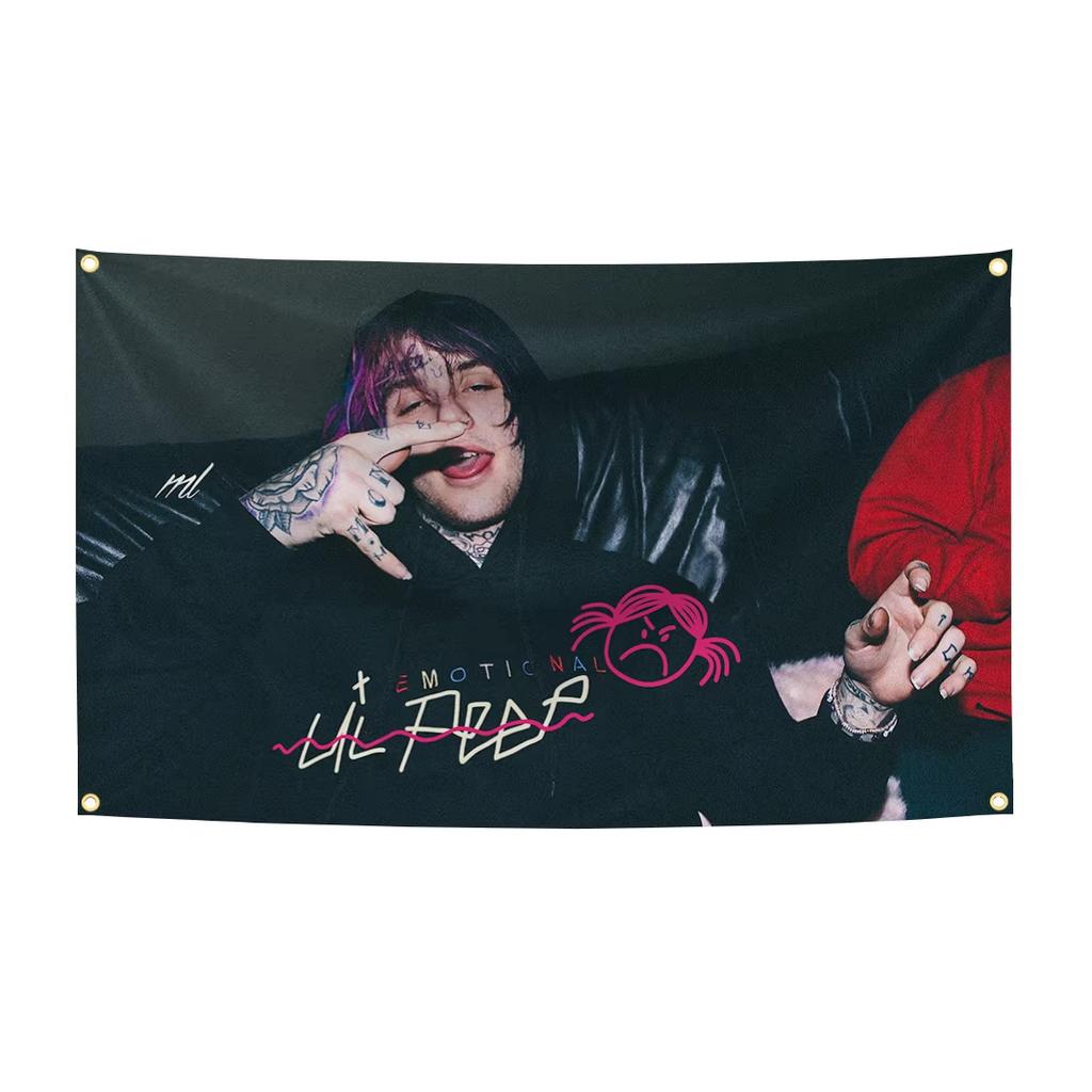 Флаг-гобелен с изображением рэпера Lil Peep, Музыкальный плакат-баннер для бара, паба, студенческого общежития