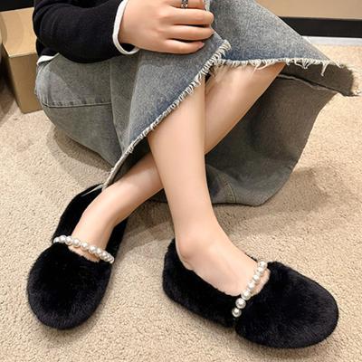 Модные женские зимние новые модные повседневные корейские туфли из утолщенного плюша, универсальные теплые и удобные шерстяные туфли в стиле ретро в западном стиле