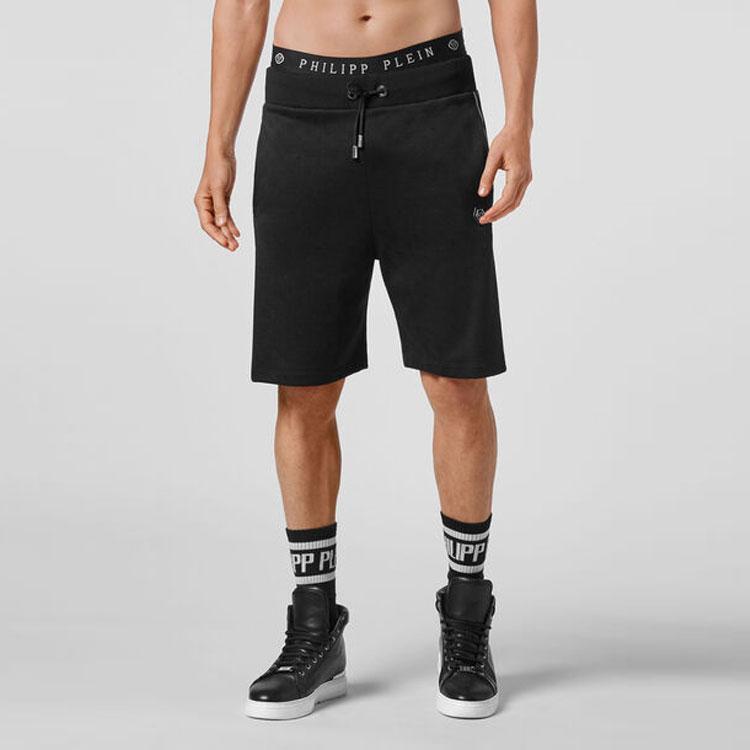 PHILIPP PLEIN Casual Shorts Men's Black Moderate PAAC-MJT1807-PJO002N-02