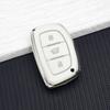 Мягкий ТПУ чехол-брелок с 3 кнопками для Hyundai Santa Fe Tucson Elantra Creta Sonata I30 Ix35 Ix45 I10 I40 Rena Защитный брелок