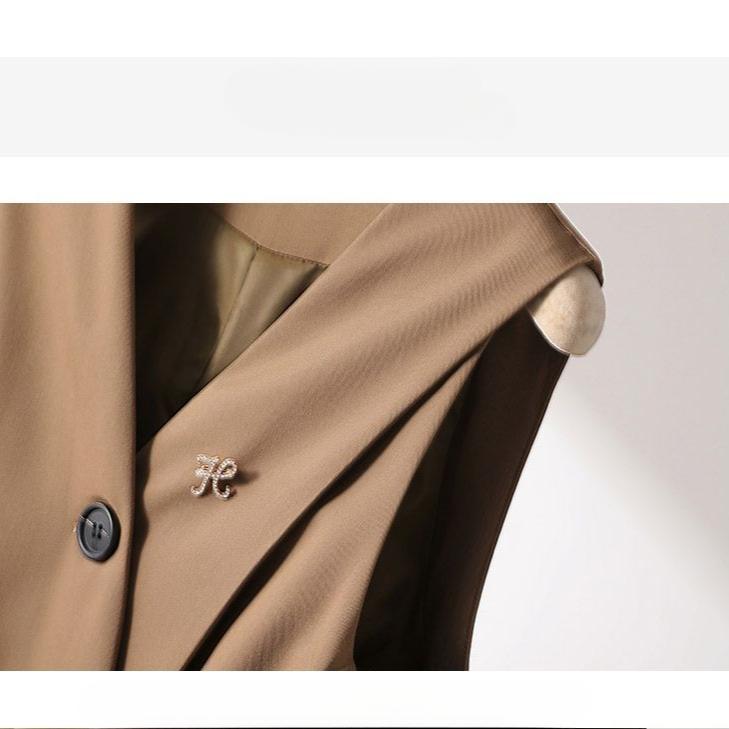 Fashion Women's Casual Vest for Spring and Autumn with English Style Waistcoat