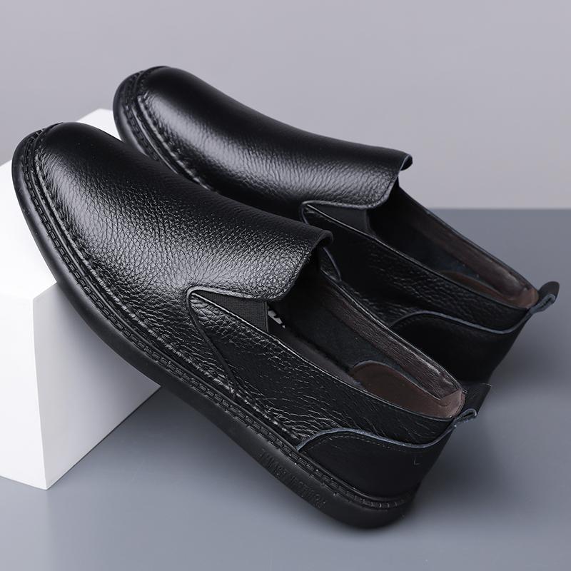 Модные весенне-осенние лидеры продаж мужские лоферы для通勤 и на каждый день, мужские туфли на плоской подошве для вождения, удобная рабочая обувь на мягкой подошве