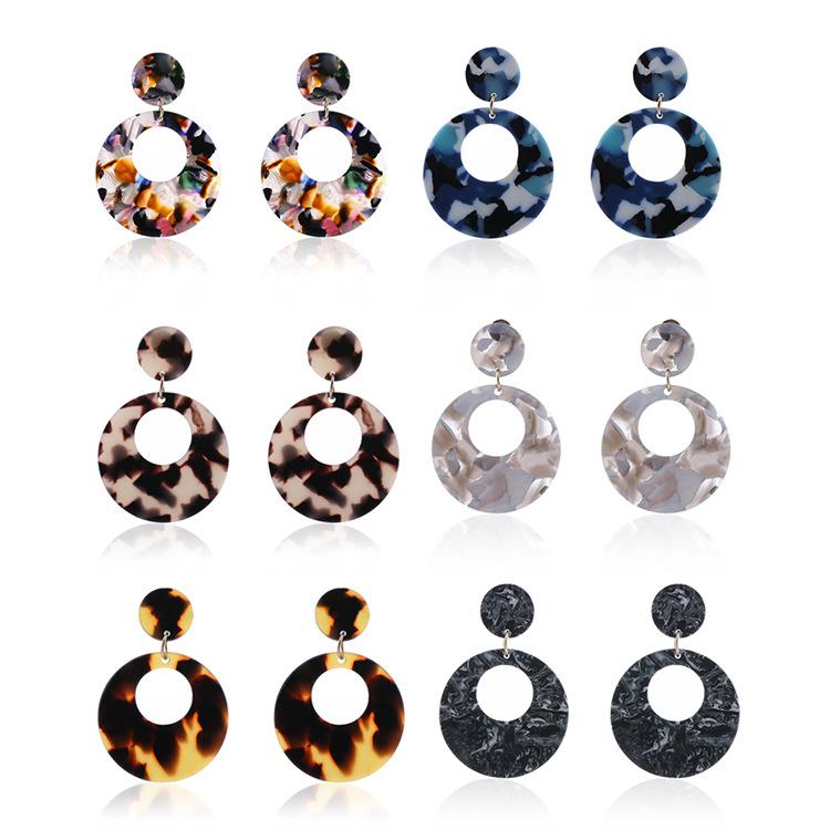 Серьги JMXD-Acetate Женские серьги Круглые серьги, Серьги-гвоздики Популярные преувеличенные украшения