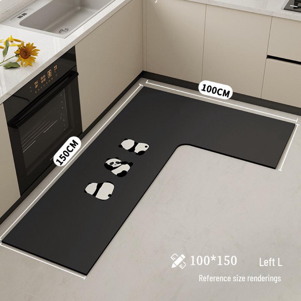 Г-образный абсорбирующий кухонный коврик - мягкий, устойчивый к грязи, простой в уходе, напольный коврик с диатомовой грязью