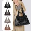 Women's Soft Leather Bag Solid Color Tote Bag Mother Bag Crossbody Bag