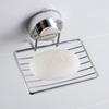 Silver Soap Box Strong Suction Soap Storage Rack Creative Soap Dish Holder