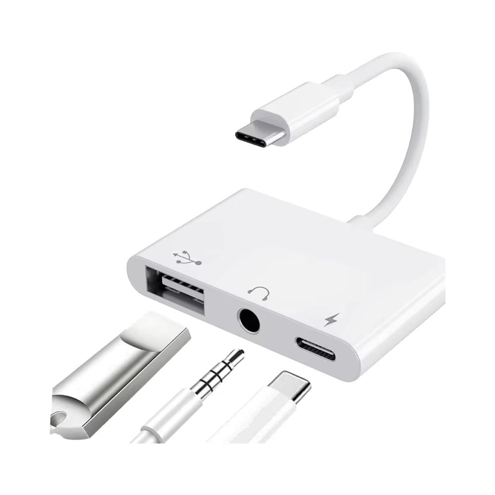 DOOLIKE Конвертер USB Type-C с двойными разъемами 2 в 1 Multi-in-1 Картридер для карт памяти SD TF из алюминия Smart OTG для мобильного телефона