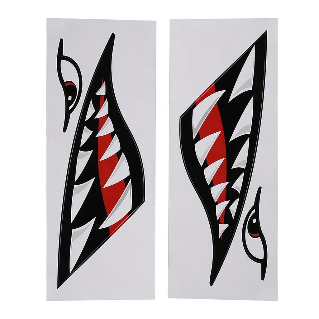 2 шт. Водонепроницаемая DIY Смешная наклейка-декаль с пастью акульих зубов для автомобиля, каяка, лодки, грузовика, украшение
