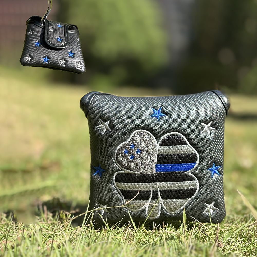 Чехол для паттера, чехол для молотков с магнитом, совместимый с TaylorMade Spider Cameron Odyssey Clover USA Star, 1 шт. (Серый)