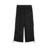 Comfortable Casual Logo Large Pocket Loose Straight Leg Work Pants Unisex Pants Black 632572-01