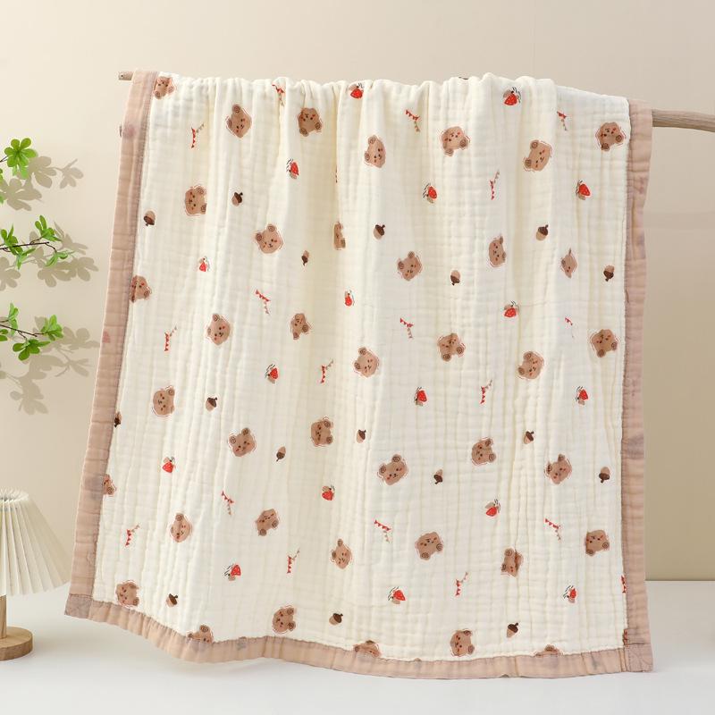 Six-Layer Pure Cotton Baby Bath Towel & Blanket