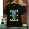 Cross Border Steal A Brainrot 67 Printed Heavyweight Pure Cotton Short Sleeved Unisexs and Womens Loose Oversized Tshirt