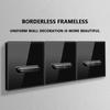 Black Tempered Glass Wall Switch Panel LED 1-4Gang Retro Toggle Light Switch EU UK Standards 2USB Sockets,European 16A Socket