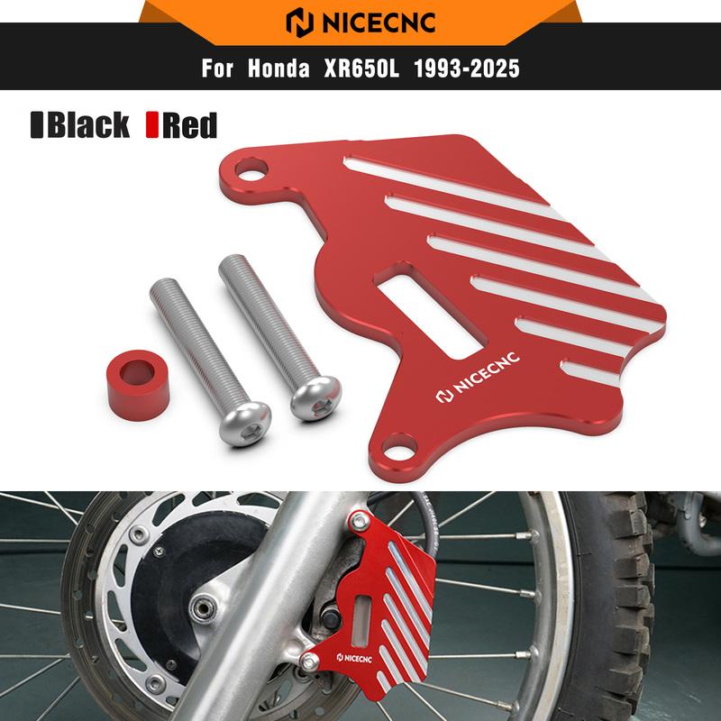 NICECNC For Honda XR650L XR 650 L 1993-2025 Motorcycle Front Brake Caliper Guard Protector Billet Aluminum XR 650L Accessories