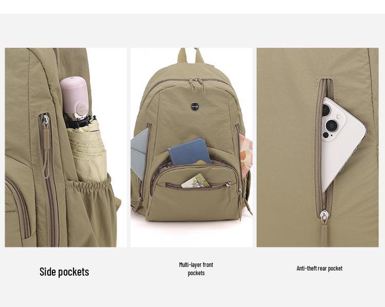 Женский рюкзак-пуховик из легкого водонепроницаемого нейлона большой вместимости