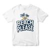 Футболка "Beach Please" Смешная Летний Отпуск Графический Принт с Пальмой Мужская Женская