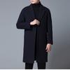 Men's Woolen Woolen Coat Winter New Korean Style Casual Mid-length Coat Thickened Versatile Suit Windbreaker for Men