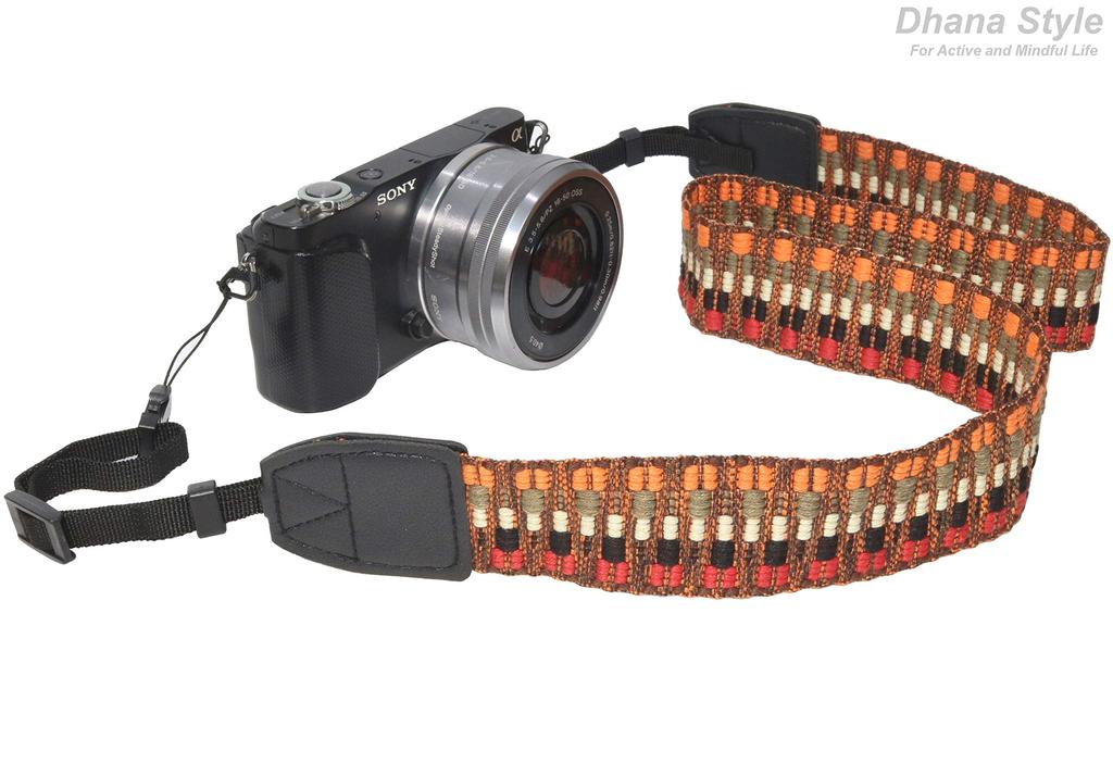 Ремень для камеры, шейный ремень, наплечный ремень, компактная цифровая зеркальная камера, винтажный стиль в стиле бохо, тип NS-CV (ETH-RED)