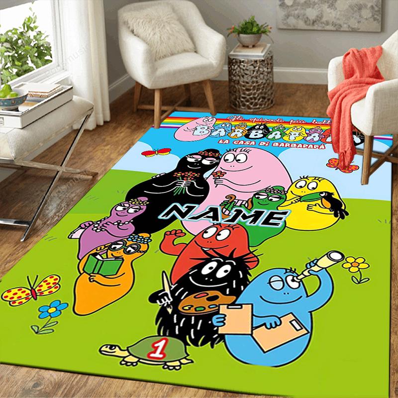 Custom 1Pc Barbapapa Anniversary Celebration Rug Office Carpet Indoor Outdoor Entrance Doormat Nonslip Soft And Comfortable Living Room D9152