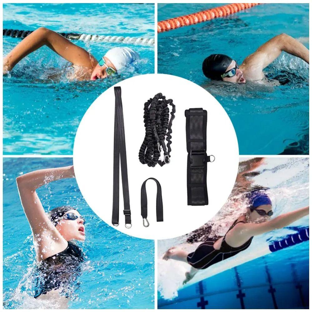 Resistance Bands Swimming Training Belt Training Leash Pool Swim Trainer Water Sports