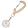 Fieldwork Women's Analog Pocket Watch with Carabiner and Leather Keychain, CODA White, ST303-1