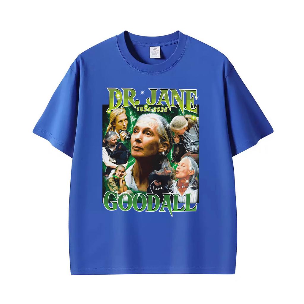 Drjane Goodall 90s Vintage Memorial Funny Graphic T Shirt Unisexs Clothing Fashion Streetwear T Shirts Oversized Cotton Tshirts