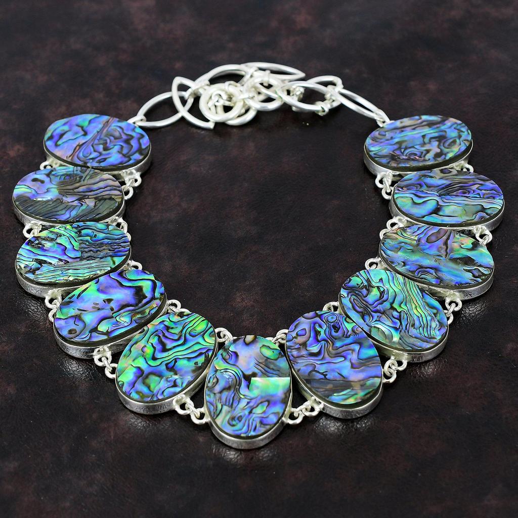 Ожерелье из ракушки морского ушка, новые ювелирные изделия, ожерелье из стерлингового серебра 925 пробы, регулируемая цепочка, ожерелье из настоящего драгоценного камня, ювелирное изделие ручной работы, подарок для жены