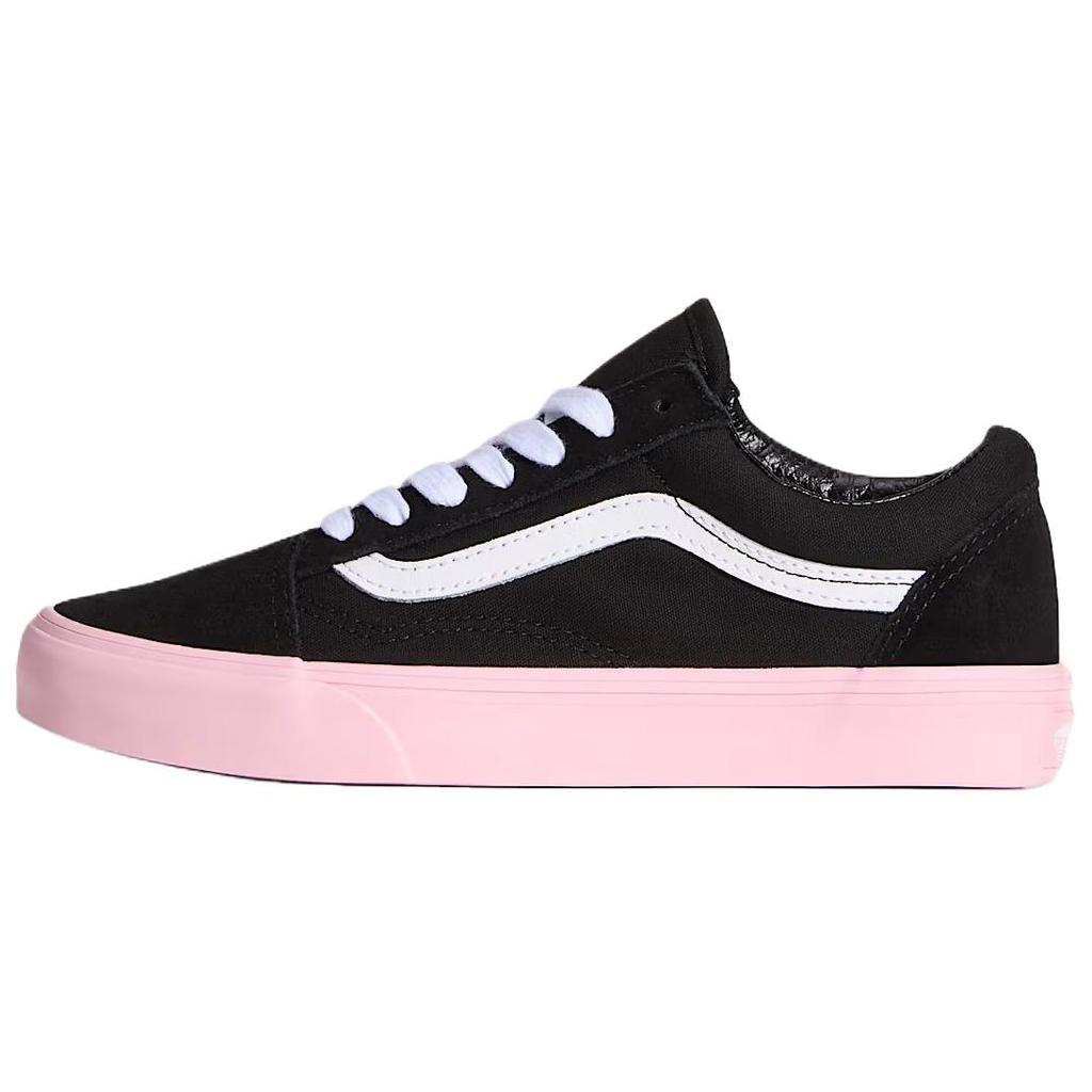 Vans Низкие кеды для скейтборда Old Skool, унисекс, черные с розовым, VN000D6WPIB